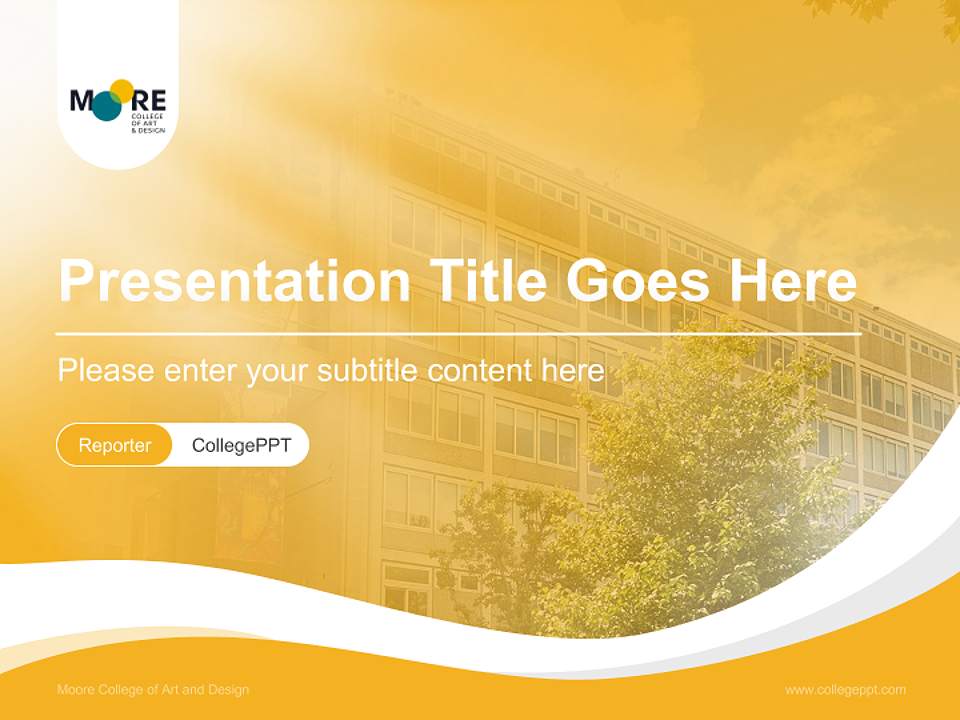 Moore College of Art and Design Lecture Sharing and Networking Event PPT Template4:3 ratio PPT effect preview image4