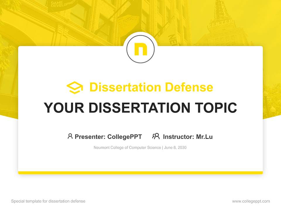 Neumont College of Computer Science Graduation Thesis Defense PPT Template4:3 ratio PPT effect preview image7