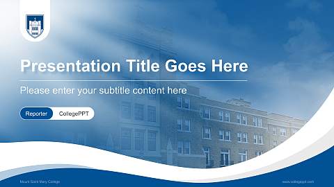 Mount Saint Mary College Lecture Sharing and Networking Event PPT Template