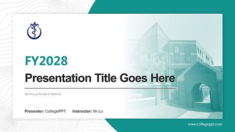 Morehouse School of Medicine Academic Presentation/Research Findings Report PPT Template