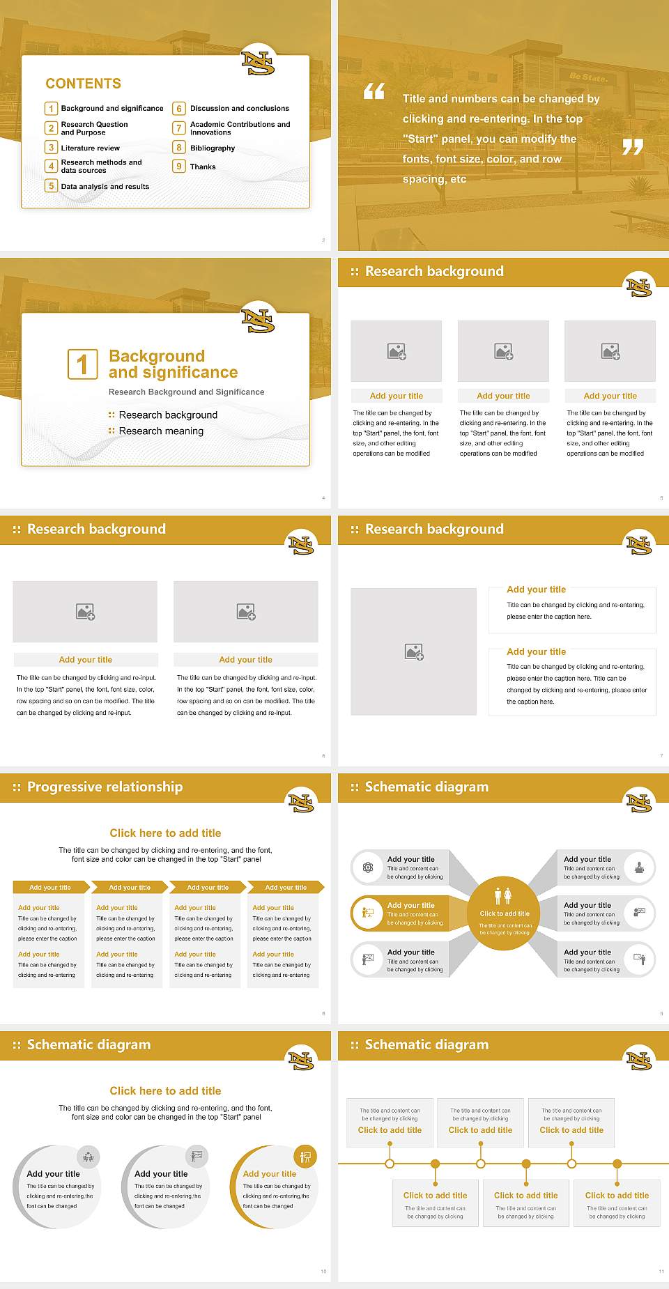 Nevada State College Graduation Thesis Defense PPT Template4:3 ratio PPT effect preview image2