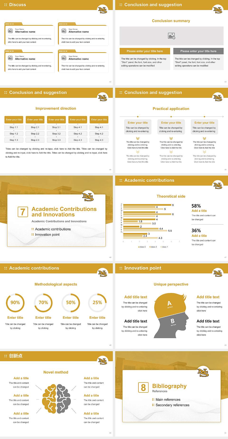 Nevada State College Graduation Thesis Defense PPT Template4:3 ratio PPT effect preview image6