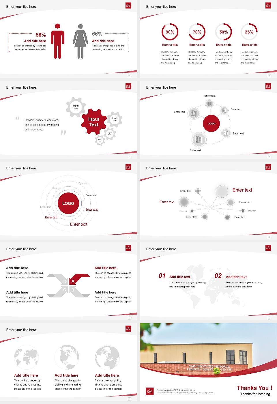 Nebraska Christian College of Hope International University Course/Courseware Creation PPT Template16:9 ratio PPT effect preview image4