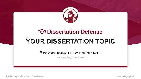 Morehouse College Graduation Thesis Defense PPT Template