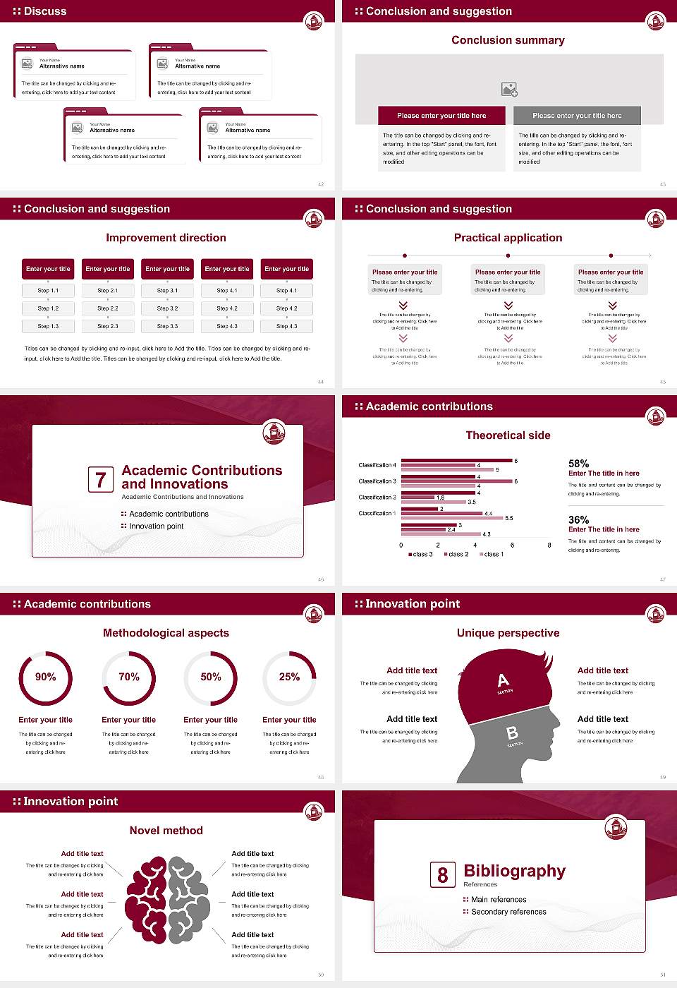 Morehouse College Graduation Thesis Defense PPT Template16:9 ratio PPT effect preview image6