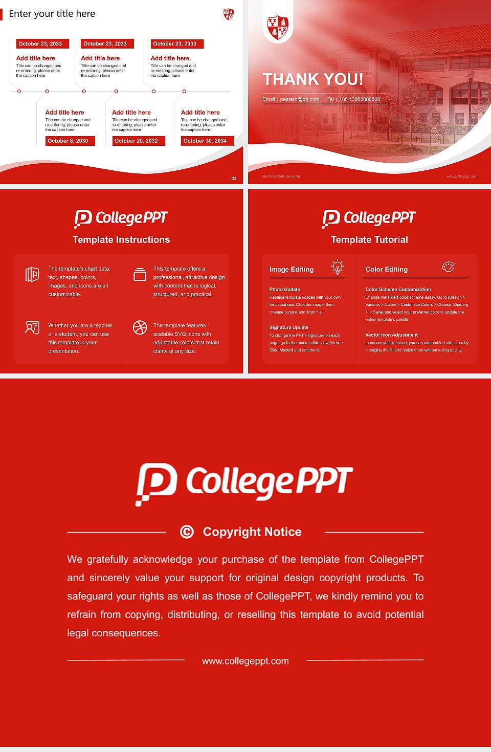Montclair State University Lecture Sharing and Networking Event PPT Template4:3 ratio PPT effect preview image4
