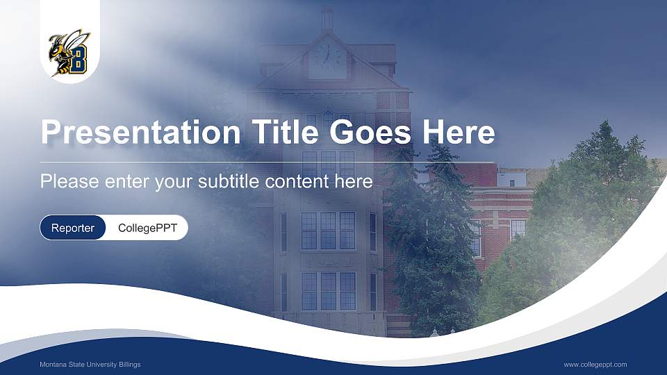 Montana State University Billings Lecture Sharing and Networking Event PPT Template16:9 ratio PPT effect preview image