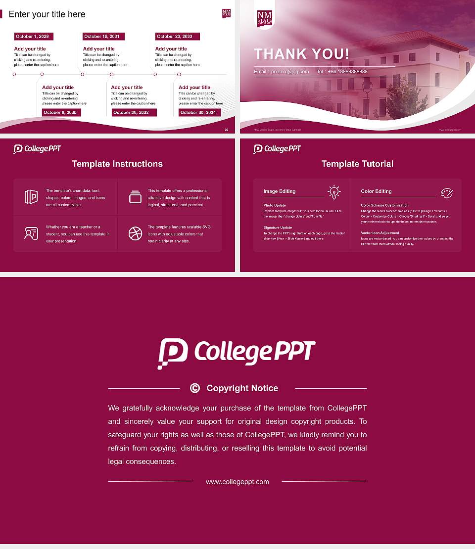 New Mexico State University-Main Campus Lecture Sharing and Networking Event PPT Template16:9 ratio PPT effect preview image4