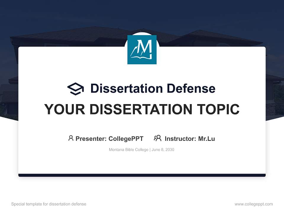 Montana Bible College Graduation Thesis Defense PPT Template4:3 ratio PPT effect preview image7