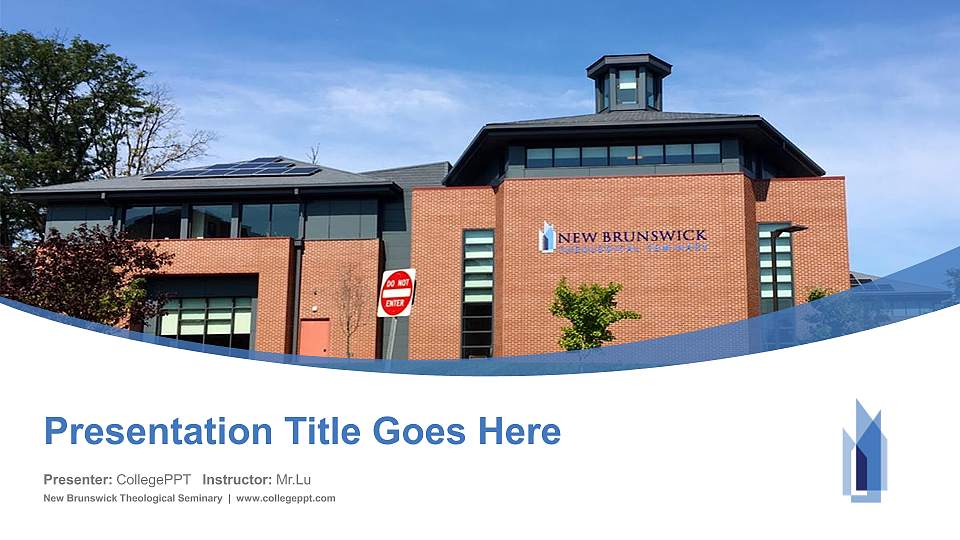 New Brunswick Theological Seminary Course/Courseware Creation PPT Template16:9 ratio PPT effect preview image