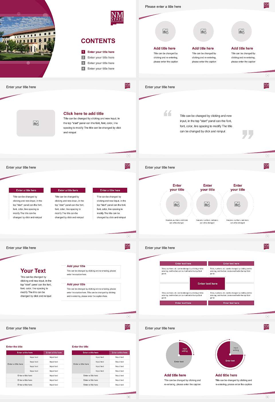 New Mexico State University-Main Campus Course/Courseware Creation PPT Template16:9 ratio PPT effect preview image2
