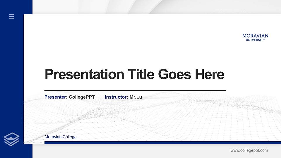Moravian College Thesis Proposal/Graduation Defense PPT Template16:9 ratio PPT effect preview image