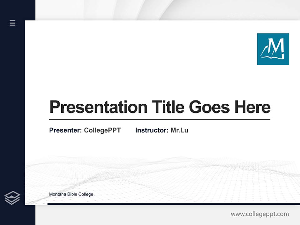 Montana Bible College Thesis Proposal/Graduation Defense PPT Template4:3 ratio PPT effect preview image5