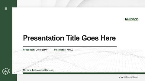 Montana Technological University Thesis Proposal/Graduation Defense PPT Template