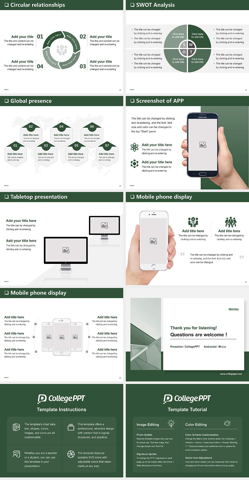 Montana Technological University General Purpose PPT Template4:3 ratio PPT effect preview image5