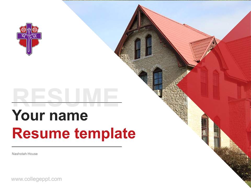 Nashotah House Resume PPT Template4:3 ratio PPT effect preview image5
