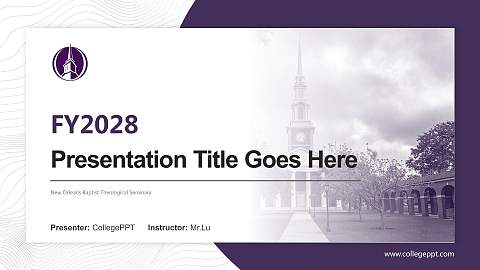 New Orleans Baptist Theological Seminary Academic Presentation/Research Findings Report PPT Template