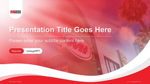 Musicians Institute Lecture Sharing and Networking Event PPT Template