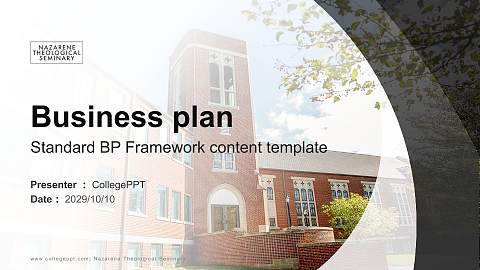 Nazarene Theological Seminary Competition/Entrepreneurship Contest PPT Template
