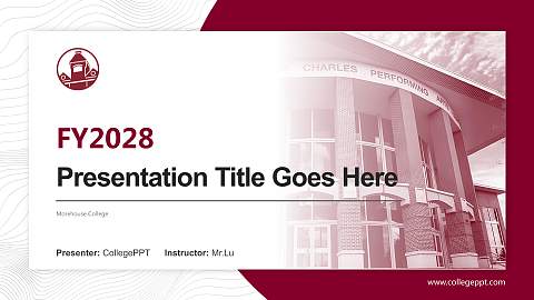 Morehouse College Academic Presentation/Research Findings Report PPT Template