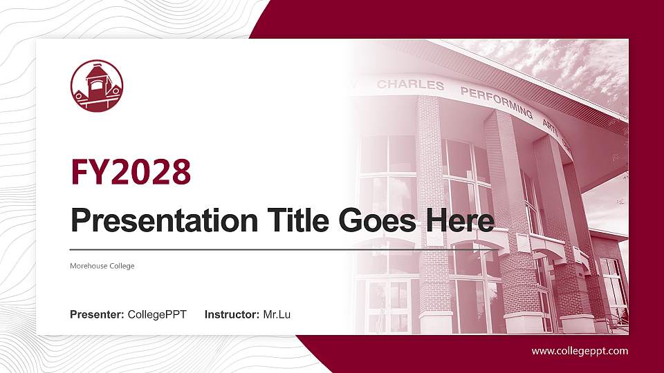 Morehouse College Academic Presentation/Research Findings Report PPT Template16:9 ratio PPT effect preview image