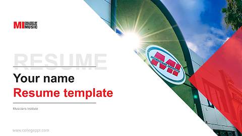 Musicians Institute Resume PPT Template