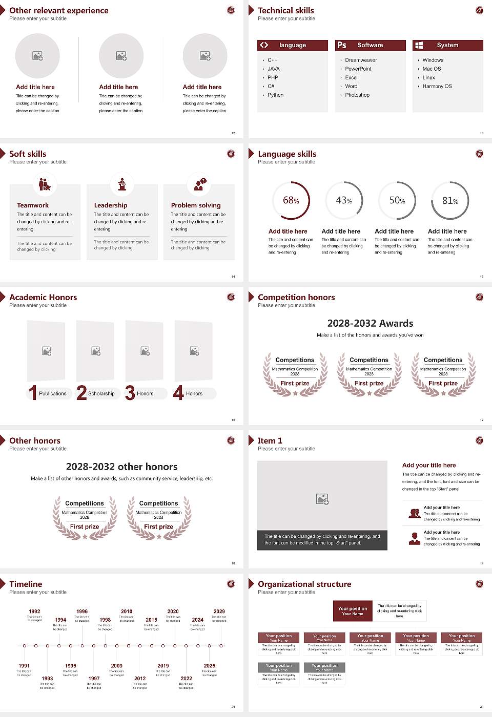 Montana State University-Northern Resume PPT Template16:9 ratio PPT effect preview image3
