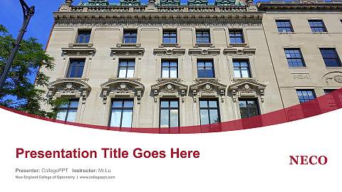 New England College of Optometry Course/Courseware Creation PPT Template