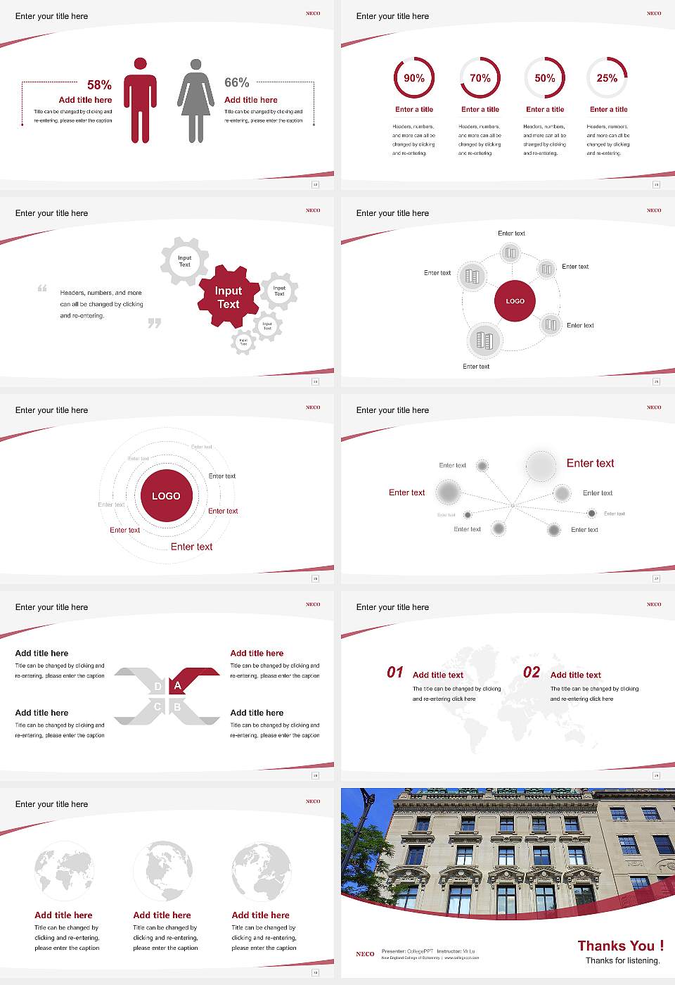 New England College of Optometry Course/Courseware Creation PPT Template16:9 ratio PPT effect preview image4