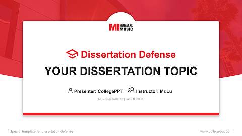 Musicians Institute Graduation Thesis Defense PPT Template