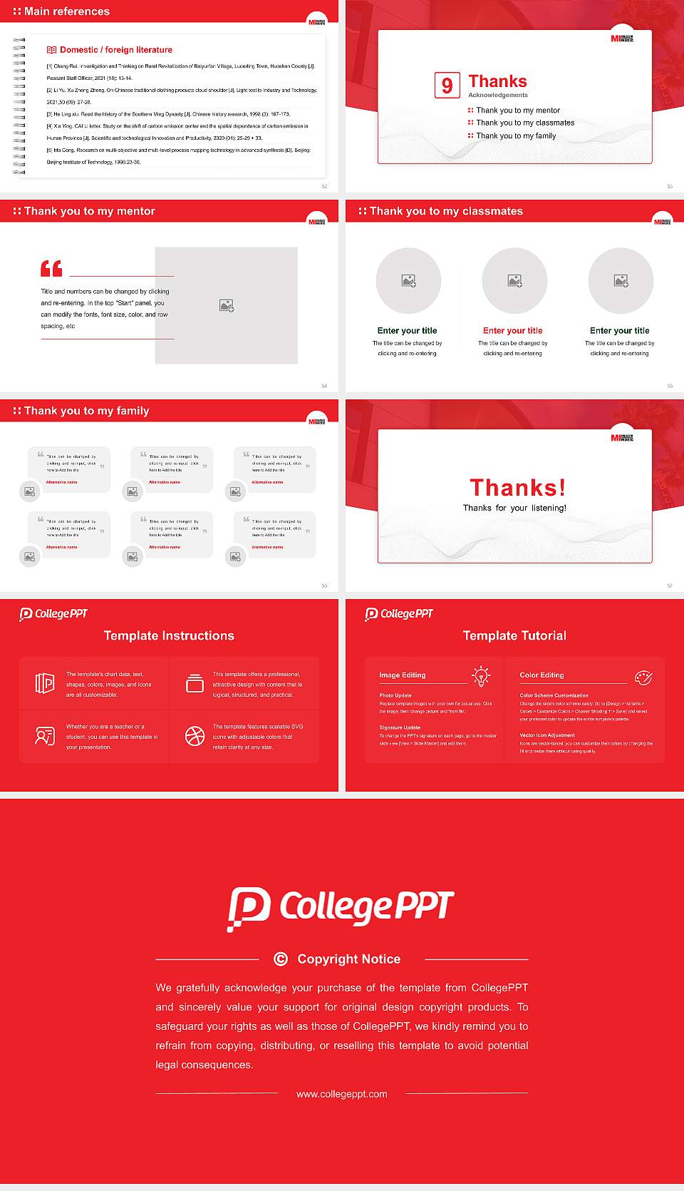Musicians Institute Graduation Thesis Defense PPT Template16:9 ratio PPT effect preview image7