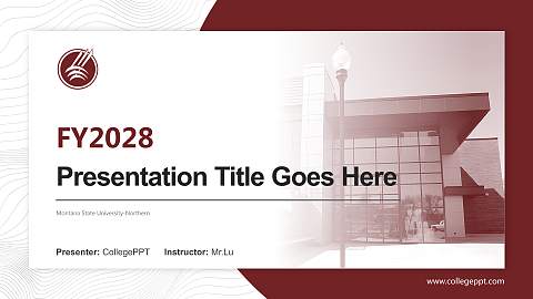 Montana State University-Northern Academic Presentation/Research Findings Report PPT Template
