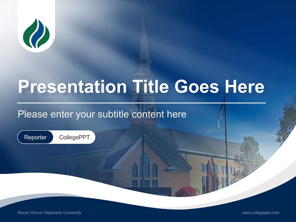Mount Vernon Nazarene University Lecture Sharing and Networking Event PPT Template4:3 ratio PPT effect preview image4