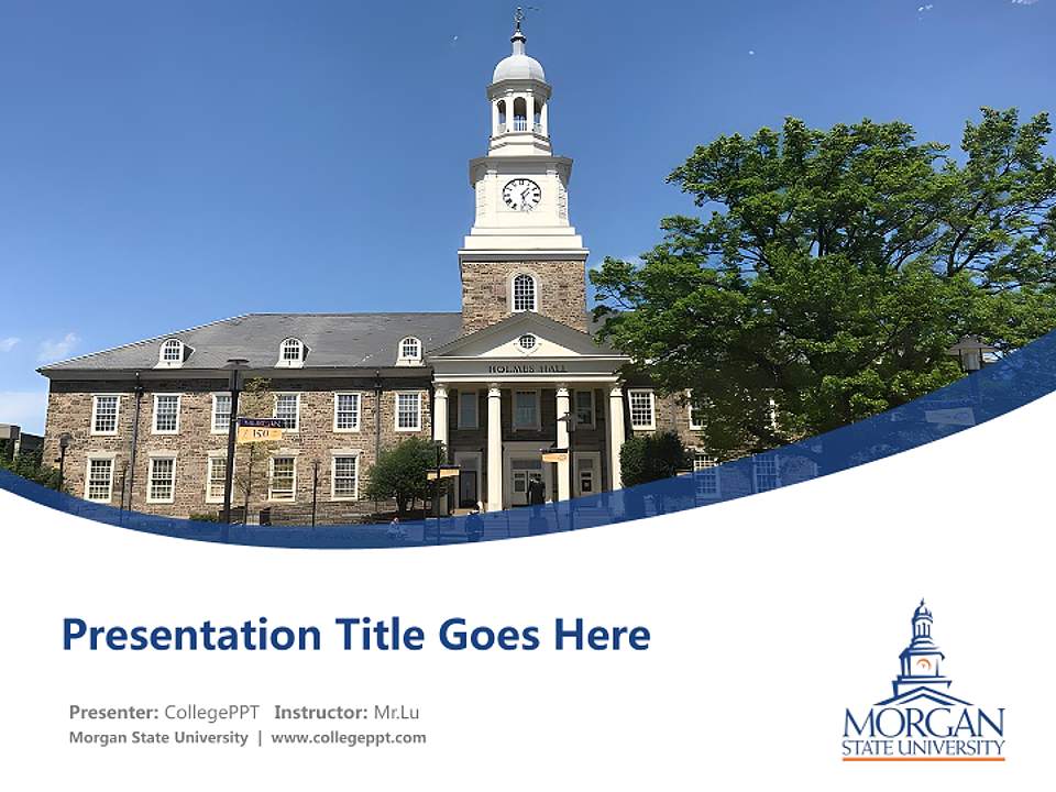 Morgan State University Course/Courseware Creation PPT Template4:3 ratio PPT effect preview image5