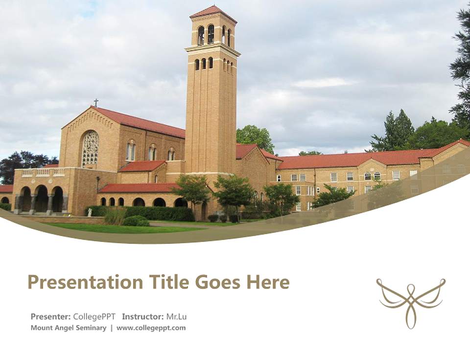 Mount Angel Seminary Course/Courseware Creation PPT Template4:3 ratio PPT effect preview image5