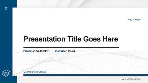 Mount Holyoke College Thesis Proposal/Graduation Defense PPT Template