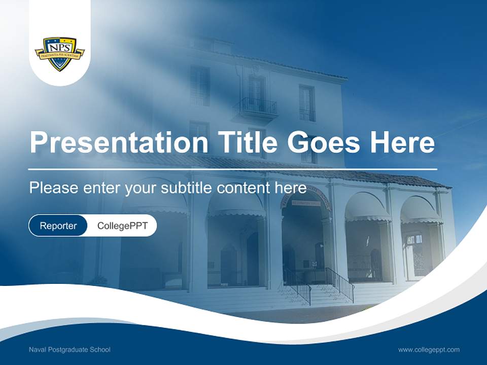Naval Postgraduate School Lecture Sharing and Networking Event PPT Template4:3 ratio PPT effect preview image4