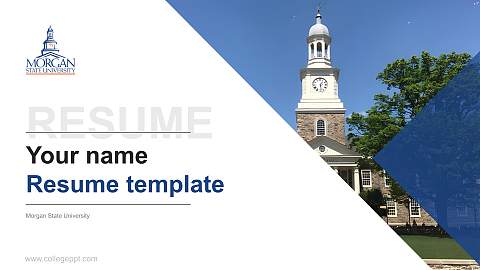 Morgan State University Resume PPT Template