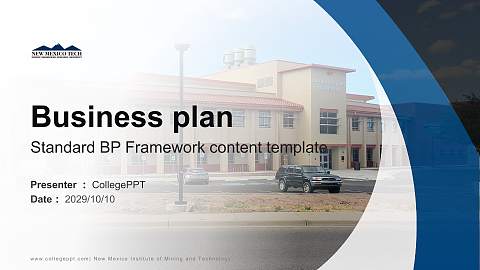 New Mexico Institute of Mining and Technology Competition/Entrepreneurship Contest PPT Template