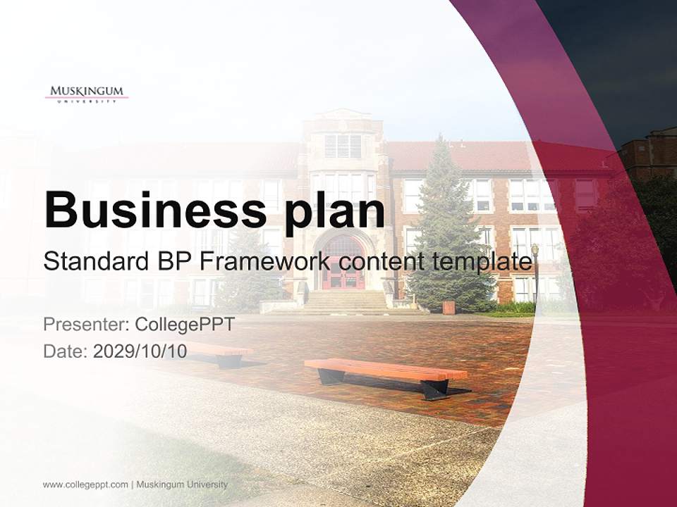 Muskingum University Competition/Entrepreneurship Contest PPT Template4:3 ratio PPT effect preview image9