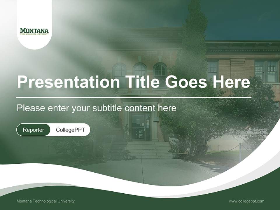 Montana Technological University Lecture Sharing and Networking Event PPT Template4:3 ratio PPT effect preview image4