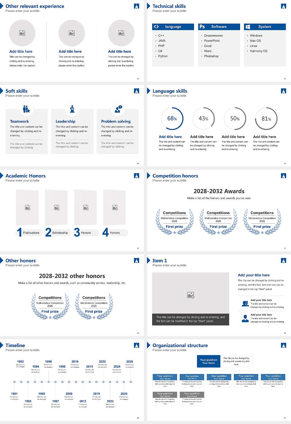 Mount Aloysius College Resume PPT Template16:9 ratio PPT effect preview image3