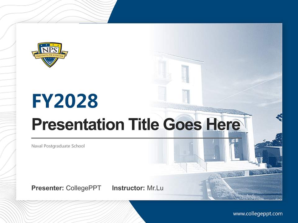 Naval Postgraduate School Academic Presentation/Research Findings Report PPT Template4:3 ratio PPT effect preview image5