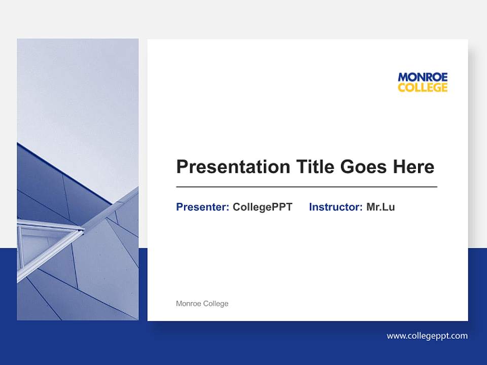 Monroe College General Purpose PPT Template4:3 ratio PPT effect preview image6