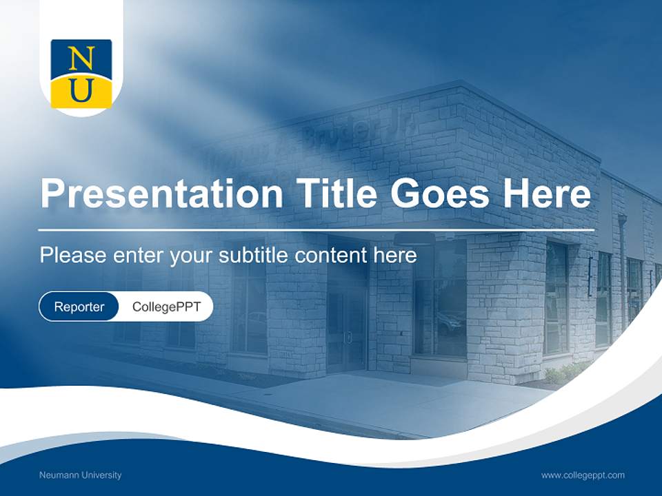 Neumann University Lecture Sharing and Networking Event PPT Template4:3 ratio PPT effect preview image4