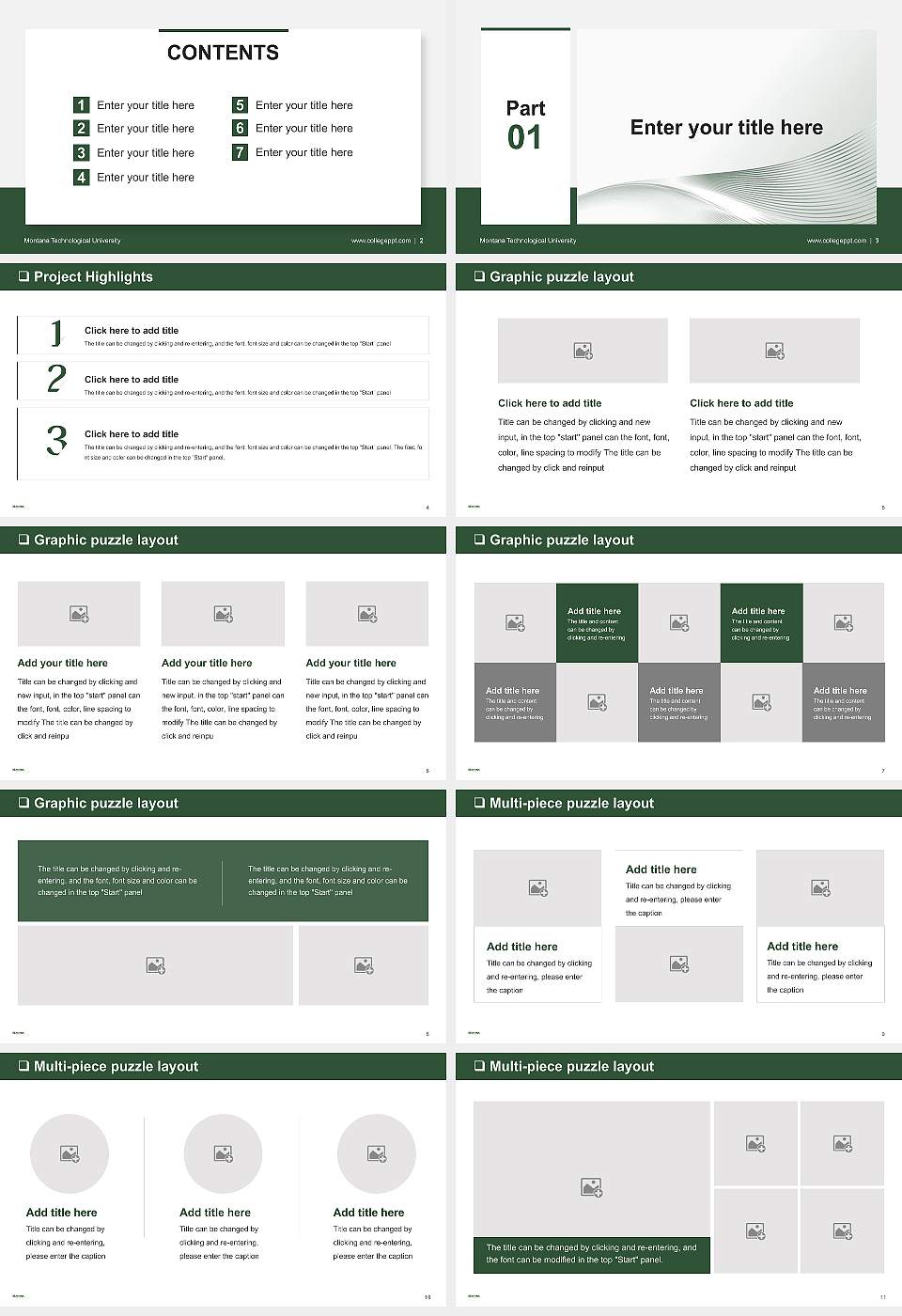 Montana Technological University General Purpose PPT Template16:9 ratio PPT effect preview image2