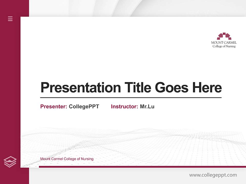 Mount Carmel College of Nursing Thesis Proposal/Graduation Defense PPT Template4:3 ratio PPT effect preview image5