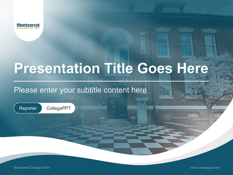 Montserrat College of Art Lecture Sharing and Networking Event PPT Template4:3 ratio PPT effect preview image4