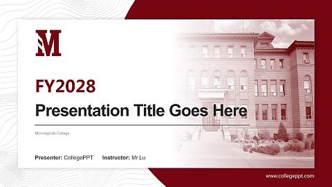 Morningside College Academic Presentation/Research Findings Report PPT Template