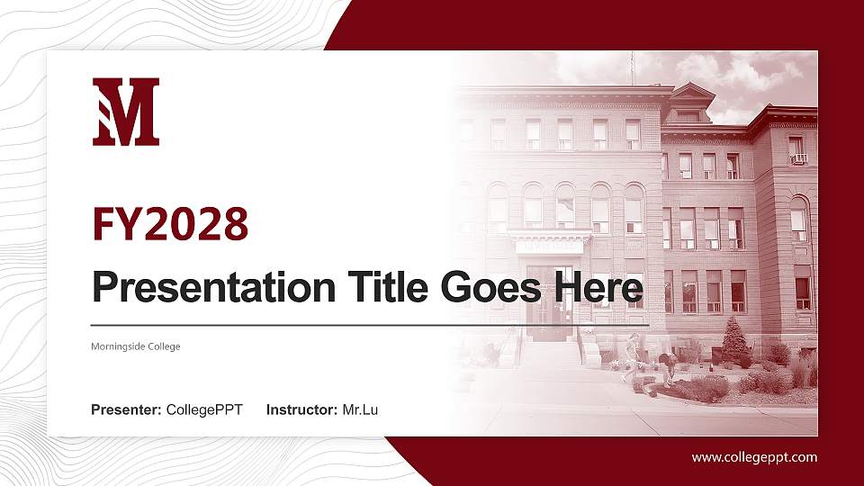 Morningside College Academic Presentation/Research Findings Report PPT Template16:9 ratio PPT effect preview image